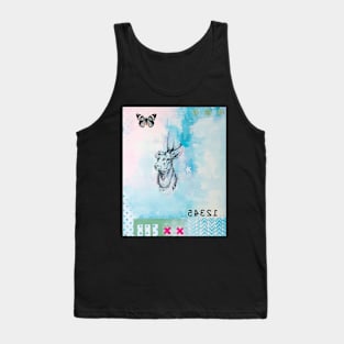 Picture of an original painting, Deer blue Tank Top